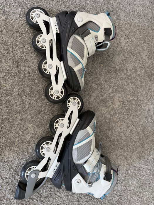 Patins em linha Oxelo Fit 5, tamanho 38 (Decathlon)