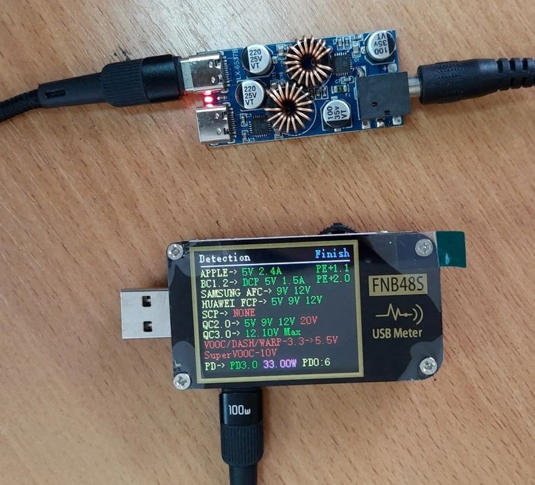 Адаптер питания QC 3.0, QC 2.0, PD. Модуль быстрой зарядки 30W  Type-C