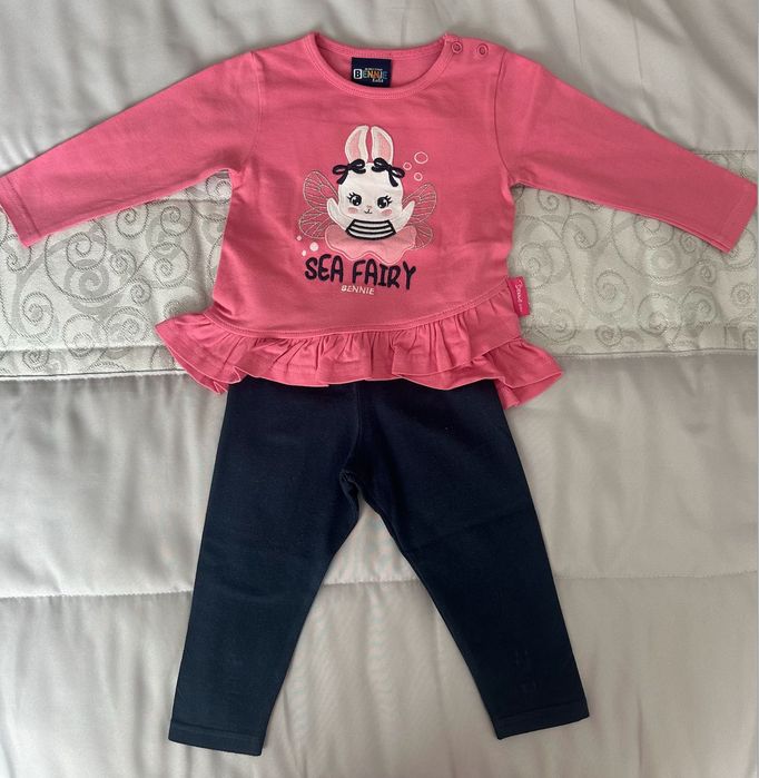 Conjunto Camisola + Calças Rosa 6M como novo