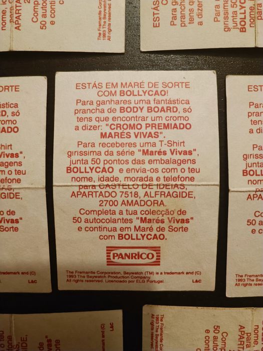 Cromos Baywatch bollycao