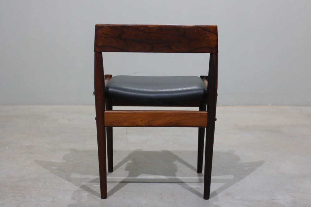 Cadeiras Grete Jalk da déc. 60 em pau santo e couro | Mid Century
