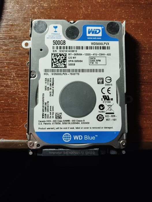 Жорсткий диск 2.5" WD Blue 500GB (WD5000LPVX) — під паролем/відновленн