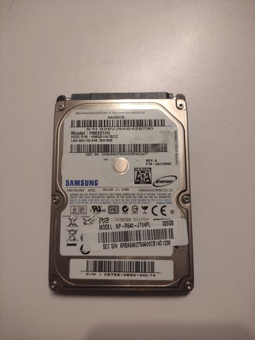 Dysk twardy do laptopa 2,5 Cala SAMSUNG HM321HI 320 GB SATA