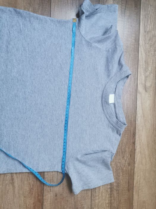 Sukienka szara HM 36 S bawełna długi t-shirt