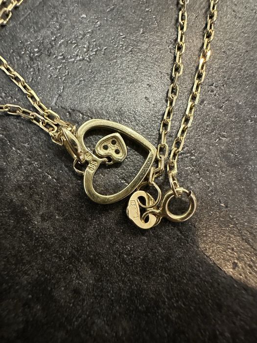 Zloty naszyjnik diament