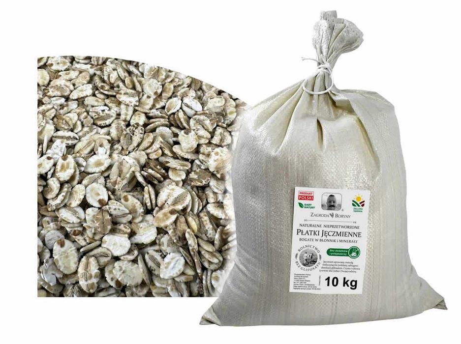Płatki Jęczmienne 10 KG Prozdrowotne Błonnik B+E bez Glifosatu