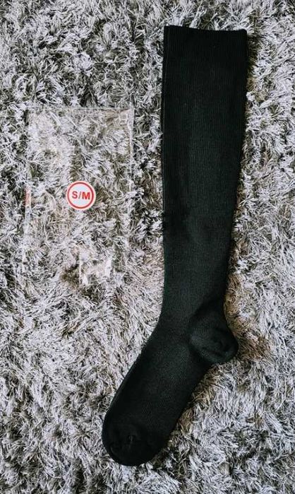 Uciskowe podtrzymujące prążkowane podkolanówki rozmiar S/M NOWE