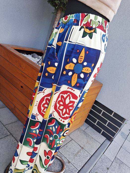 Spodnie damskie szerokie / handmade/ jersey