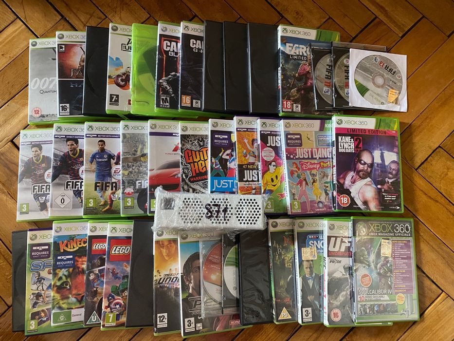 39 дисков оригинальных европейских PAL с играми на XBOX 360