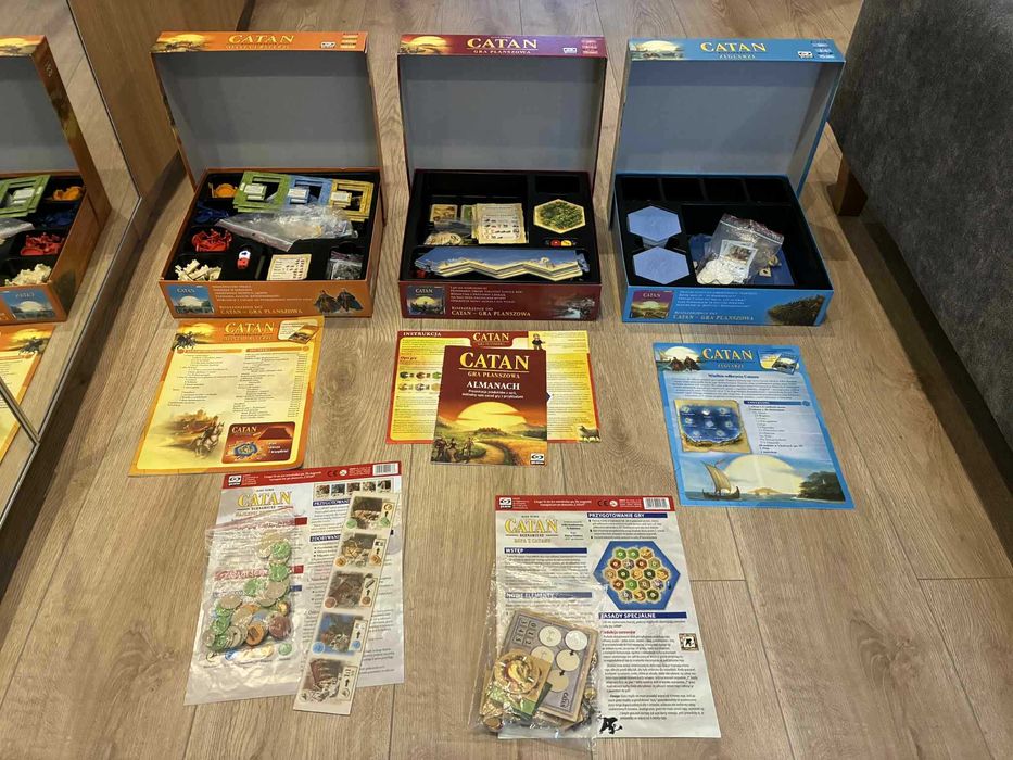 Osadnicy z CATANu + Żeglarze + Miasta i Rycerze + 2 dodatki małe