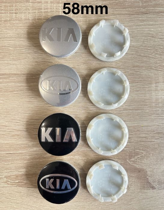 Conjunto 4 Centros Tampas Jantes Kia 56mm 58mm 60mm 65mm 68mm 75mm
