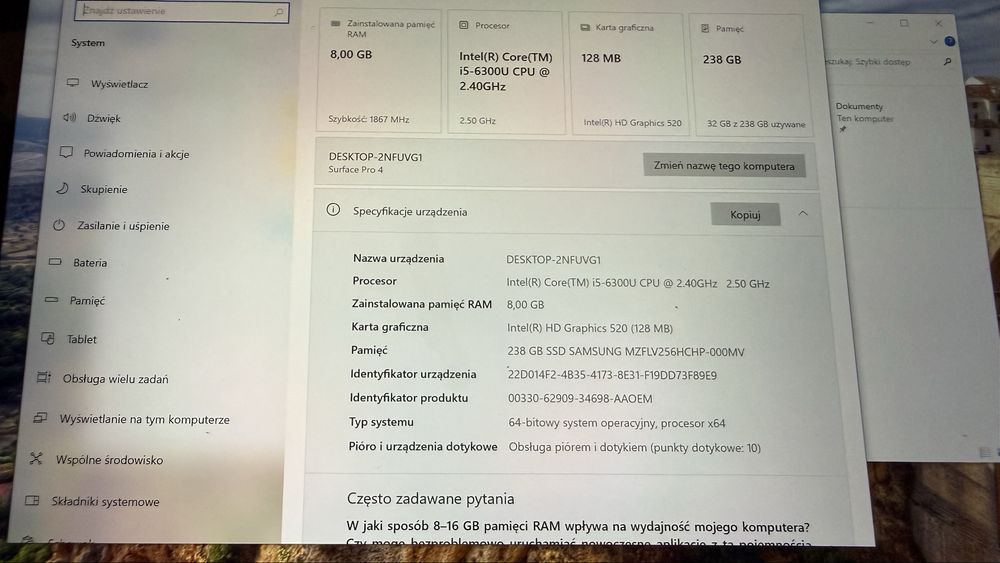 Surface 4 Pro 8/256GB i5-6300U