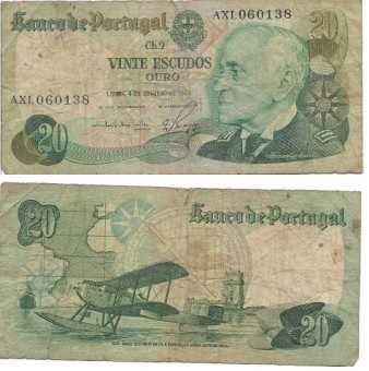 Portugal - - - 20$00 - Almirante Gago Coutinho - - - - - Notas
