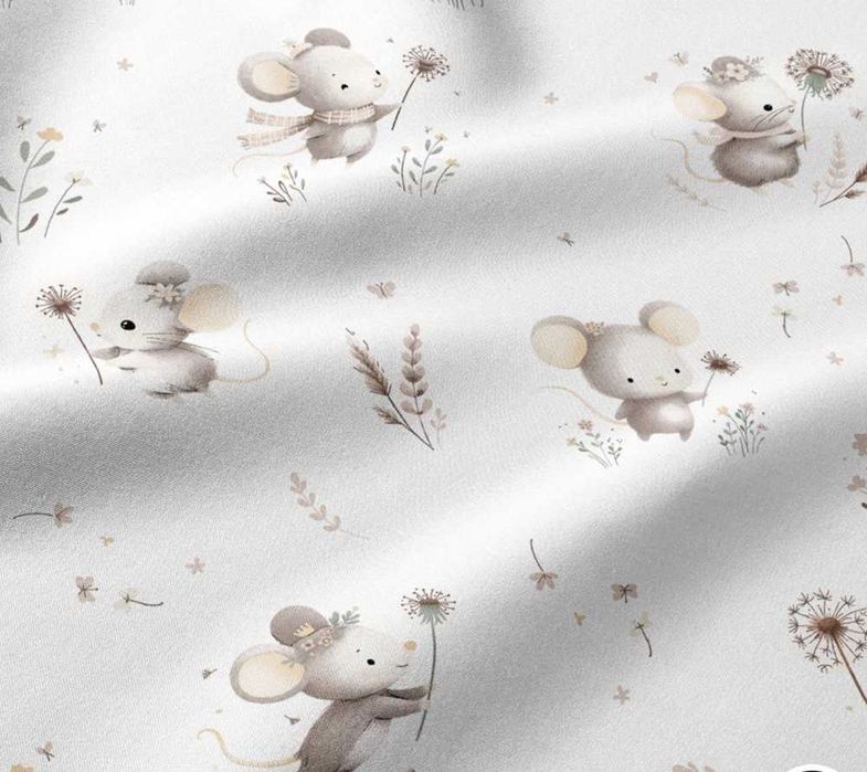 Śpiworek z nogawkami SKARPETA 1,5 tog rozmiar 86-92 wzór - Myszki