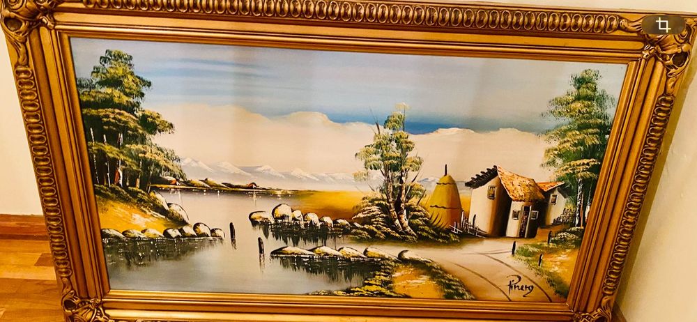 Quadro grande pintado a óleo