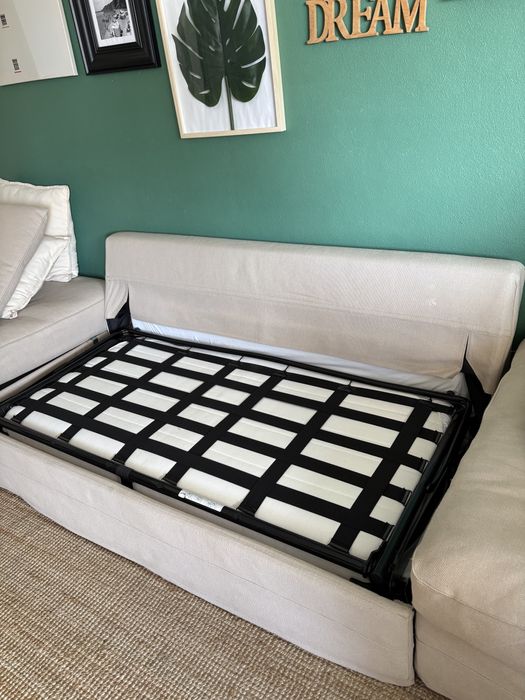 Sofa Cama bege/cinza