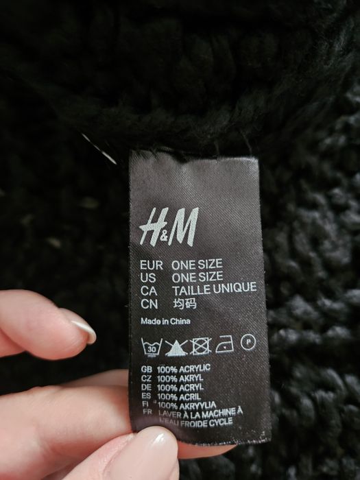Komplet zimowy damski szalik + czapka h&m