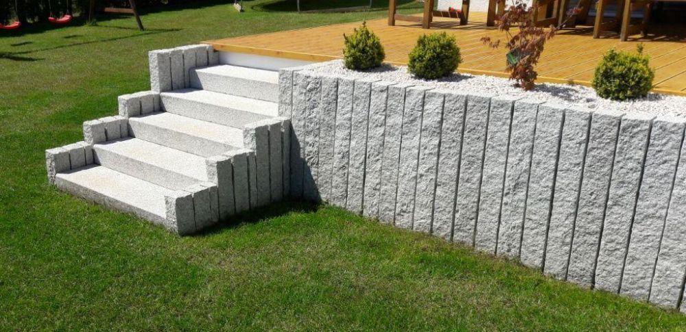 PALISADA OGRODOWA granitowa cięta 10x10x50 ŚLĄSK