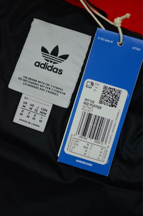 Kurtka puchowa adidas Originals Midweight Down Puffer Jacket czerwona