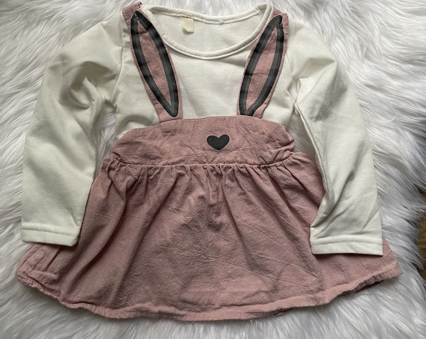 Sukienka króliczek Dziewczęca rozmiar 80-86 cm