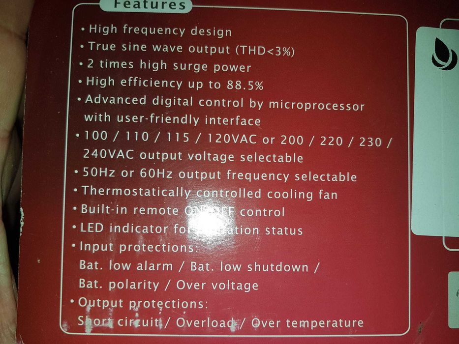 Inverter 12V 230V 400W Meanwell Onda Pura