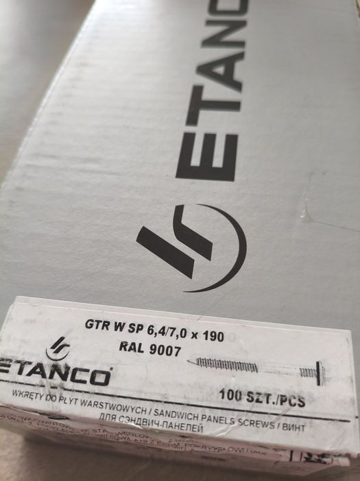 Etanco wkręt, wkręty gtr-w do płyty warstwowej drewno/beton 190 mm