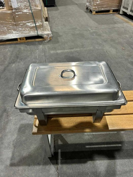 Prato Chafing com tampa rebatível