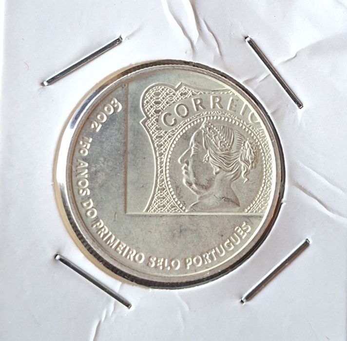 Moeda de 5 euros- selos de portugal