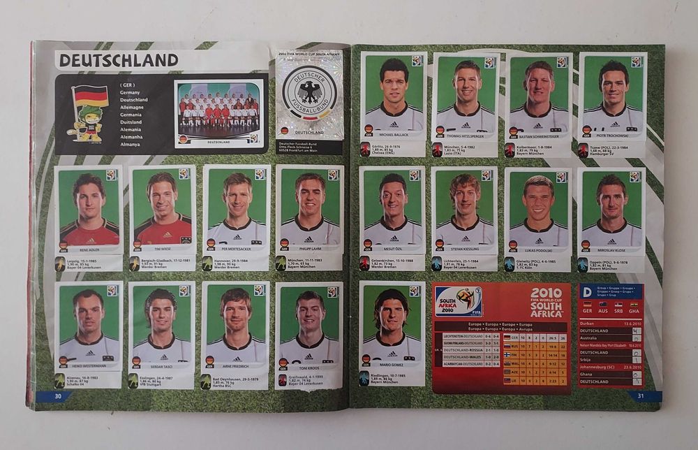 Caderneta cromos Panini - World Cup 2010 - Completa