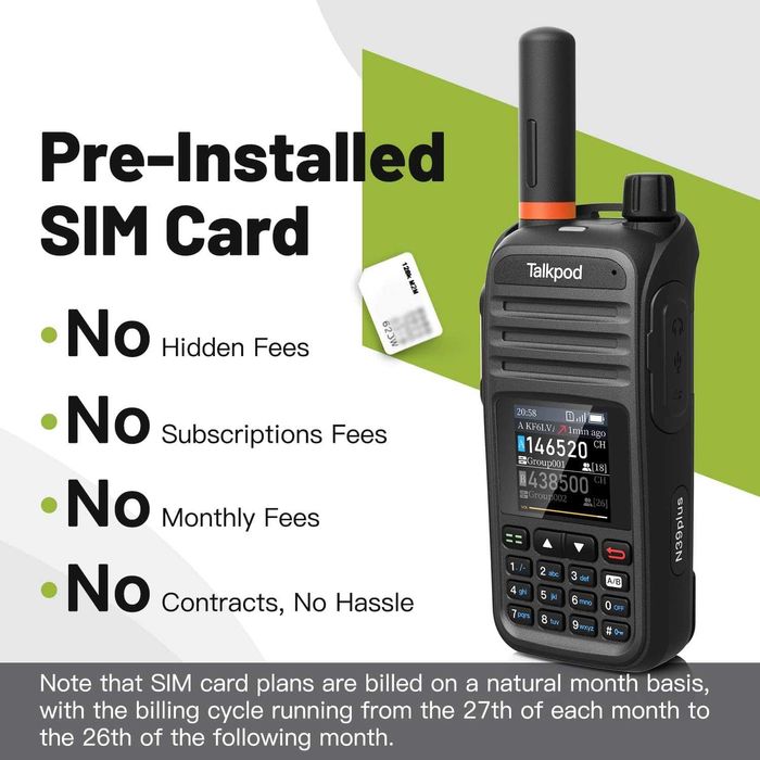 Talkpod N39plus, szybki radiotelefon, nieograniczony zasięg, radiotelefon PoC