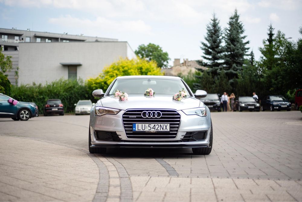 Auto do ślubu, imprezy okolicznościowe, piękna limuzyna Audi A6 S6 C7
