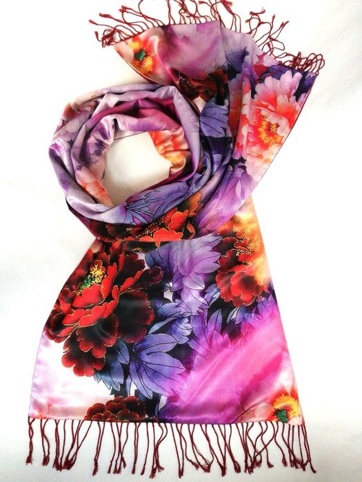 Шикарний шовковий двосторонній шарф