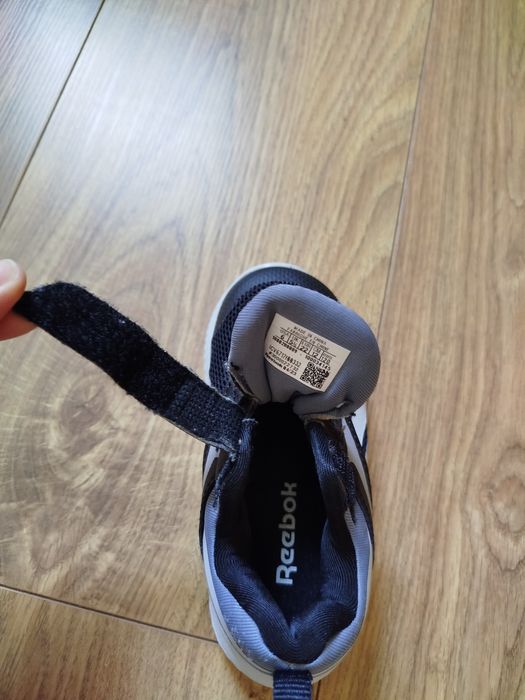 Reebok 22 23 szare czarne wiosenne. Rzep Rush Runner ig0521 Adidasy dl