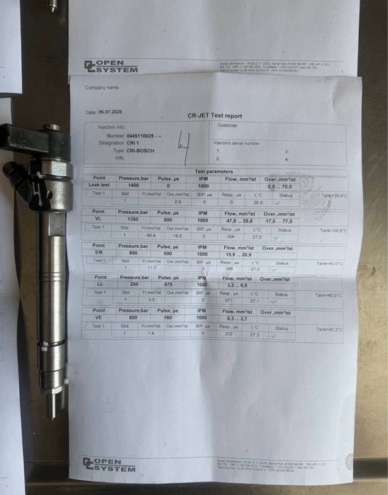 Форсунки Bosch 0445110025 (Mersedes:2.1;2.2;2.7 CDi)