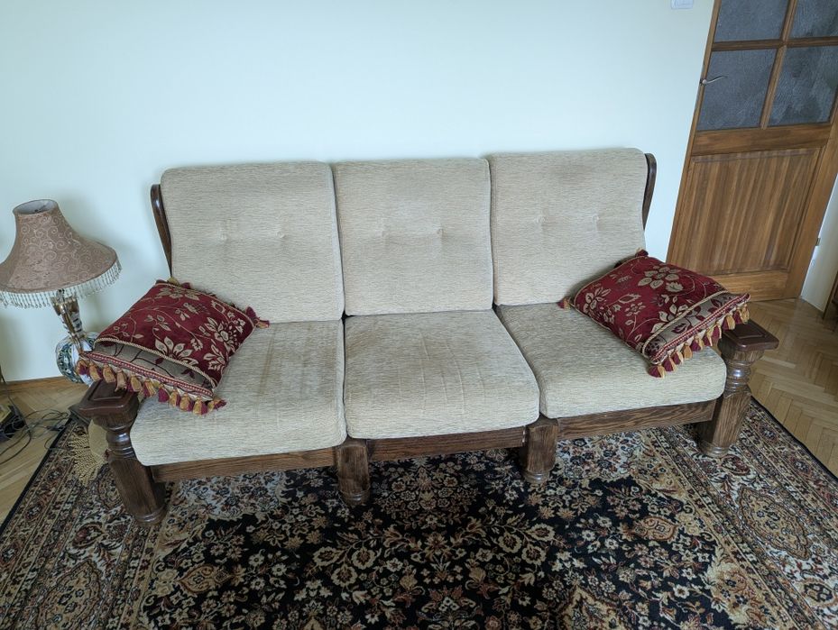 Solidnie wykonany komplet retro do salonu