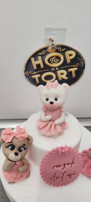 Misie z masy cukrowej miś figurka na tort dekoracja
