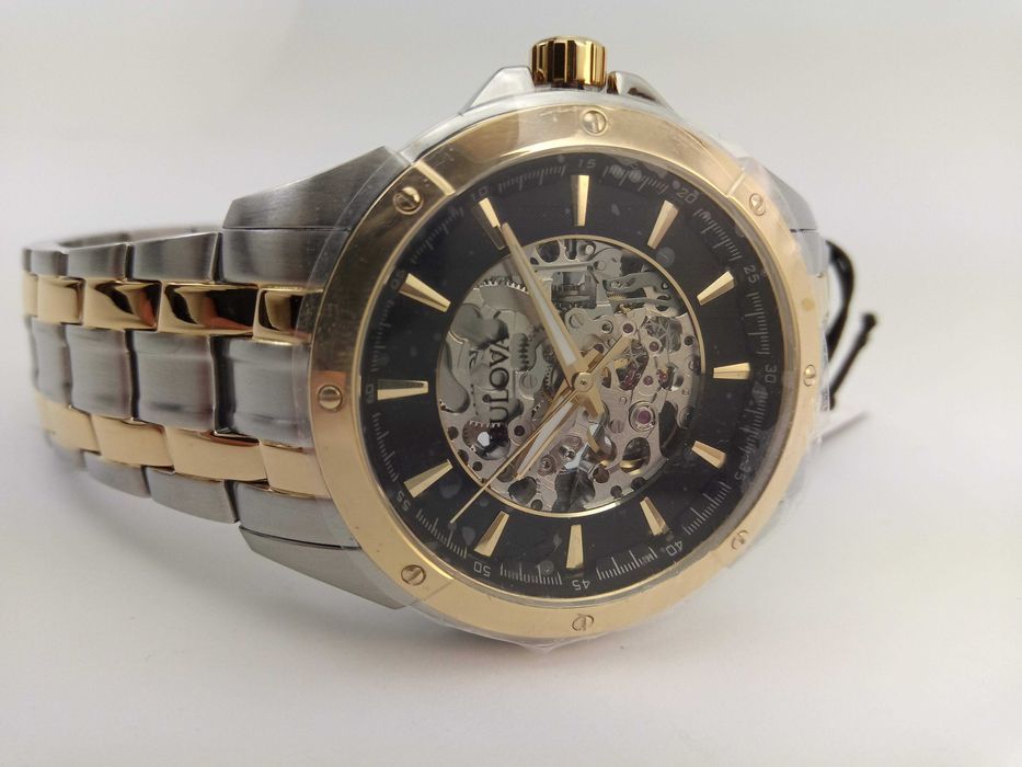 Мужские часы Bulova 98A146 - механические с автоподзаводом, скелетон