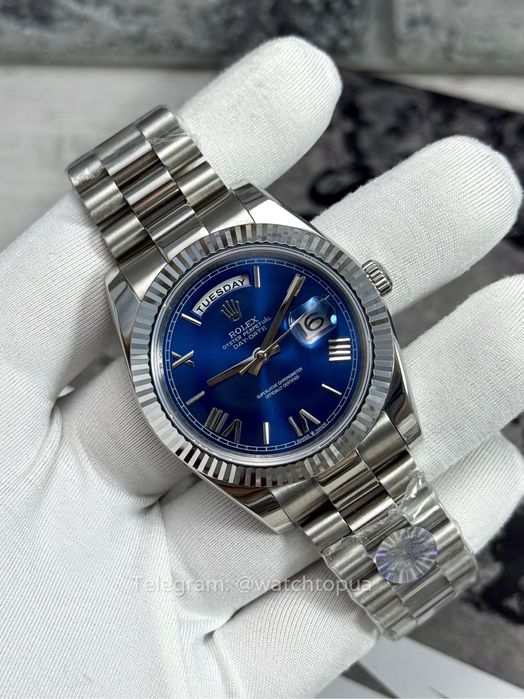 Годинник Rolex Day-Date 40 Blue Roman Dial Ролекс