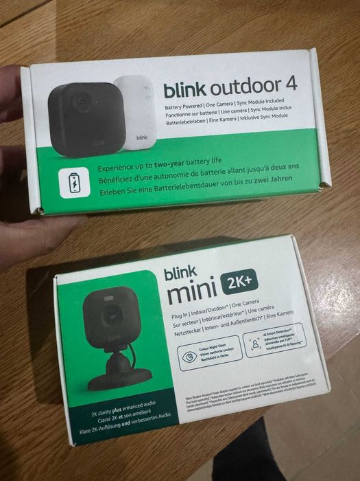 Câmara de Vigilância Blink (Conj. Outdoor 4 + Mini 2K+) – NOVAS