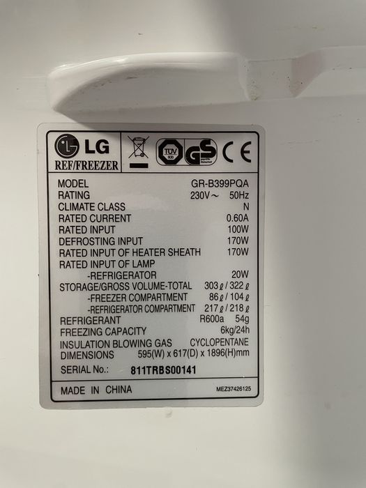 Vendo frigorifico  LG combinado no frost