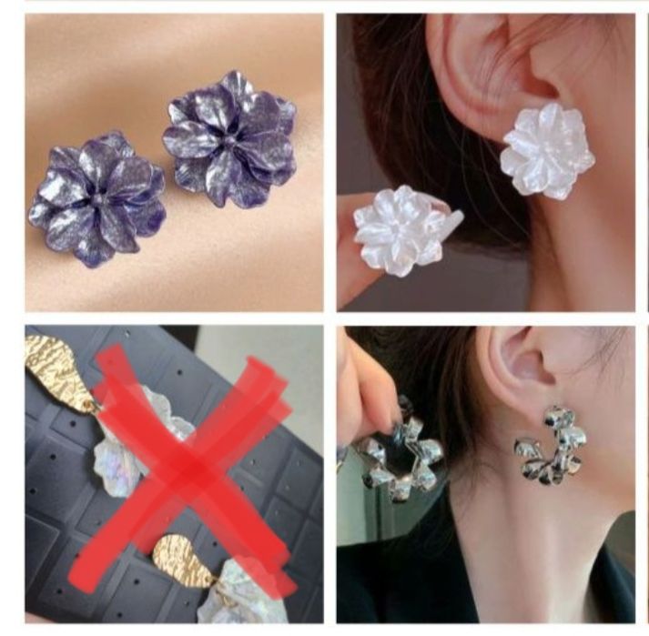 Kolczyki kwiaty płatki