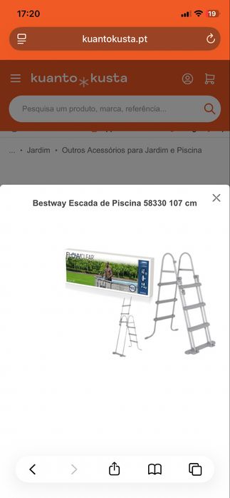 Escada de piscina nova
