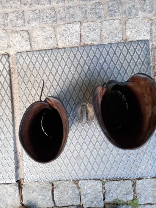 Perneiras para caneleira em couro