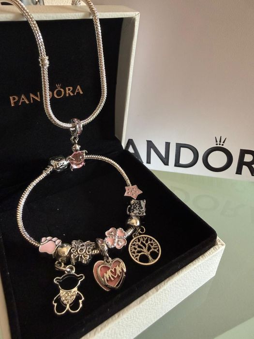 Conjuntos pulseira e colar Pandora