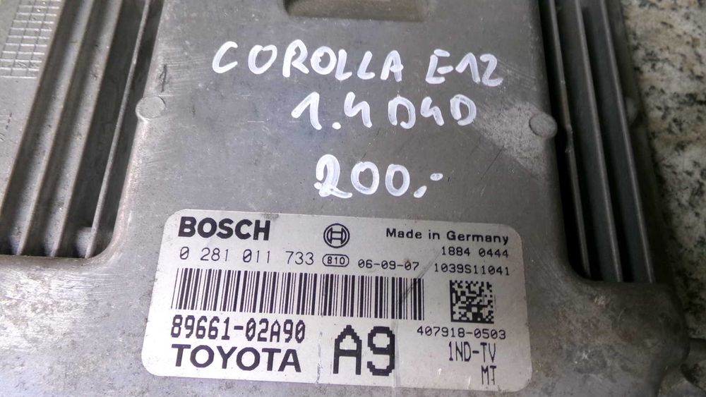 Mar66 Sterownik silnika komputer toyota corolla e12 1.4 d4d wysyłka