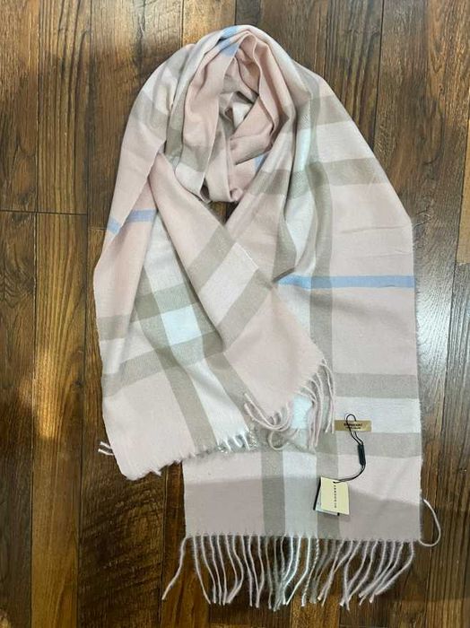 Шарф Барбері рожевий шарф Burberry Classic