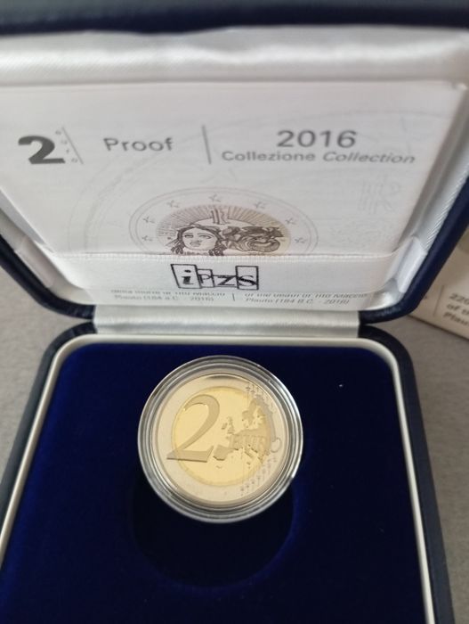 Moedas 2 euros, 2016, Proof, Itália,