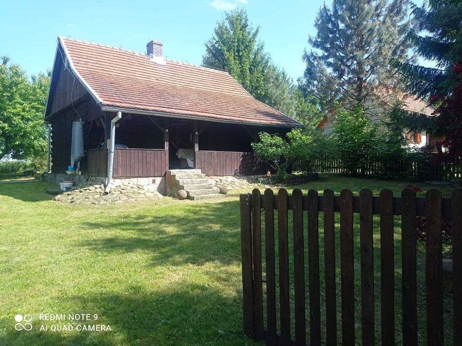 Działka 15 arów z domem z drewna 58m2 - mały skansen