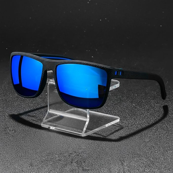 OKULARY PRZECIWSŁONECZNE. Polaryzacyjne Ice Blue/Black Sportowe. NERDY