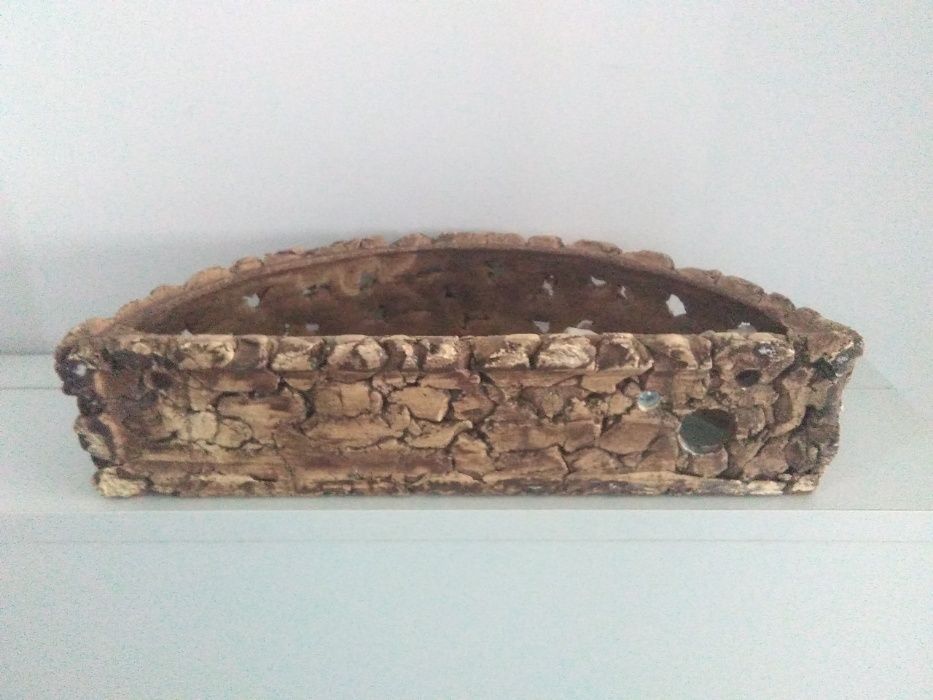 Kinkiet kamień glina ażurowy duży